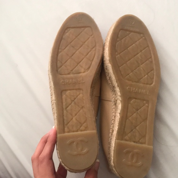 Chanel Espadrilles tan & black 100% authentic - Picture 4 of 5
